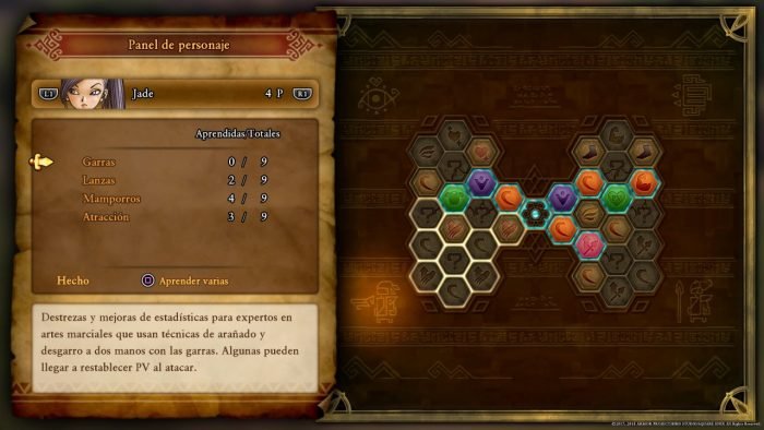 Peli o manta-review Dragon Quest XI- Árbol de Habilidades