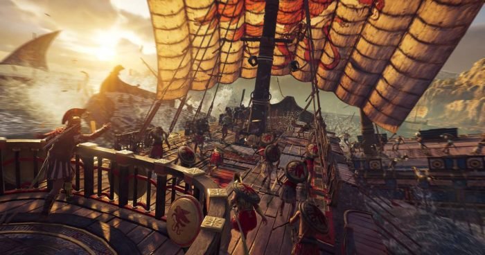 Peli o manta. Assassin's Creed: Odyssey. Batalla naval