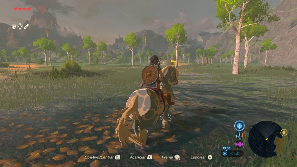 Hyrule de BOTW. Peli o Manta. Caballo