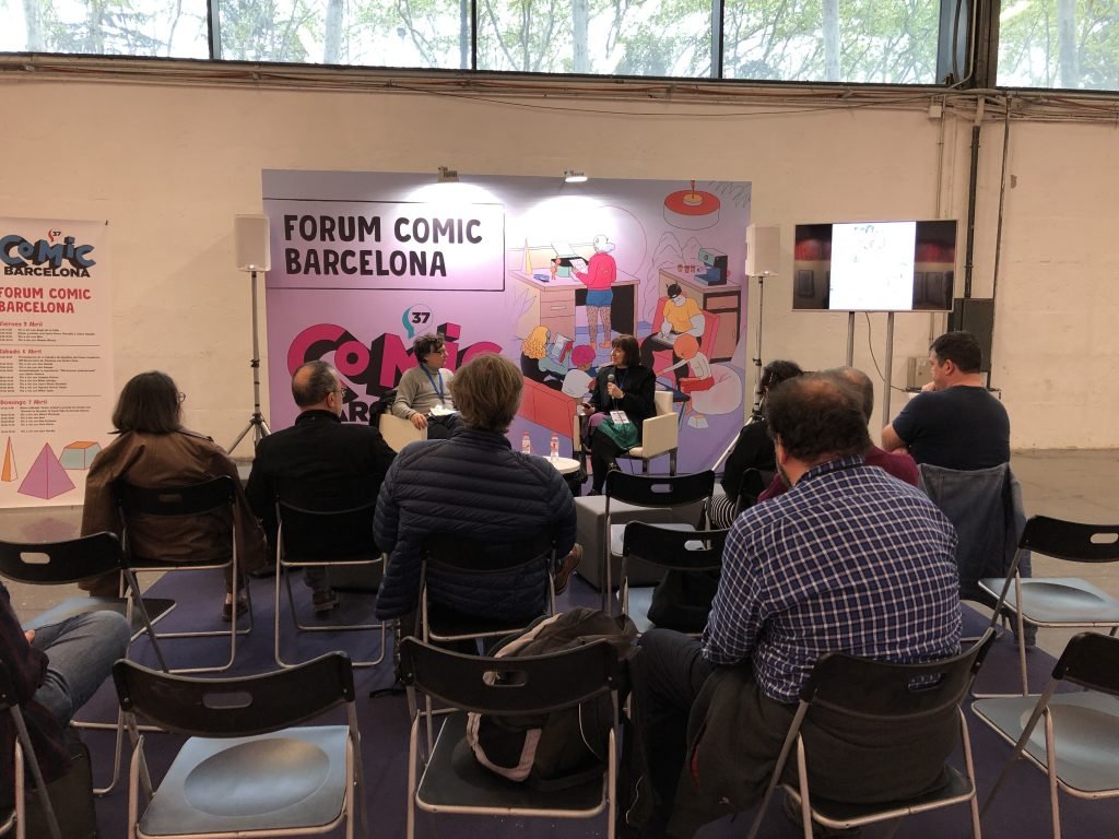 Peli o Manta. Viviendo (en) el saló del cómic. Forum cómic Barcelona, charla Vernetti