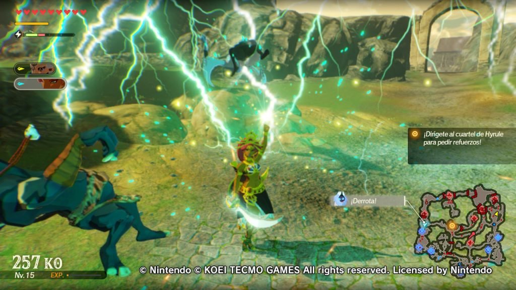 Urbosa no se anda con tonterías. Electrocución!

Review Hyrule Warriors La Era del Cataclismo