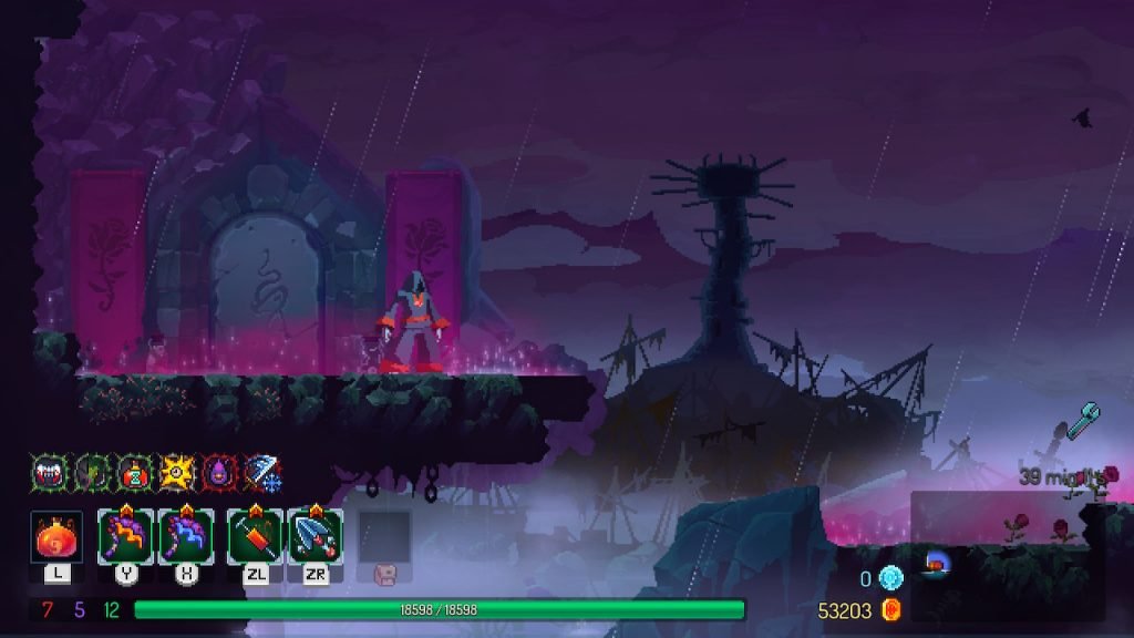 El Decapitado llega a una extraña zona tras las aventuras que ha vivido en nuestra Review de Dead Cells Fatal Falls