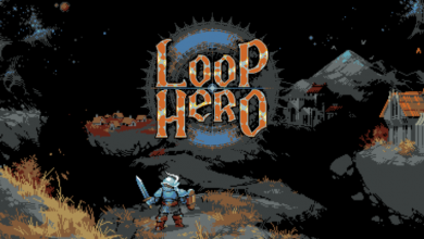 review de Loop Hero con un señor ahí y tal haciendo de portada tope pixel