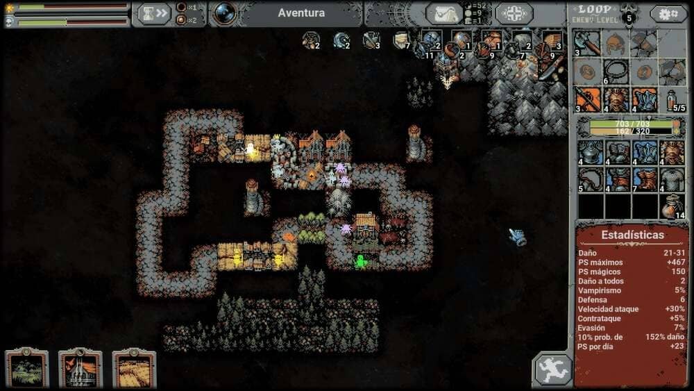 Aquí otro mapita. Yo sinceramente no entiendo nada, porque Fran ha hecho la review de Loop Hero y yo solo he venido a optimizar las imágenes. Preguntadle a él.