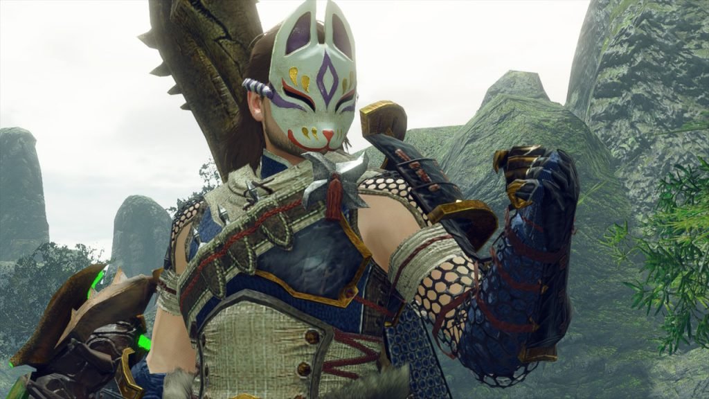 Nuestro aguerrido cazador preparándose para darlo todo en la Review de Monster Hunter Rise