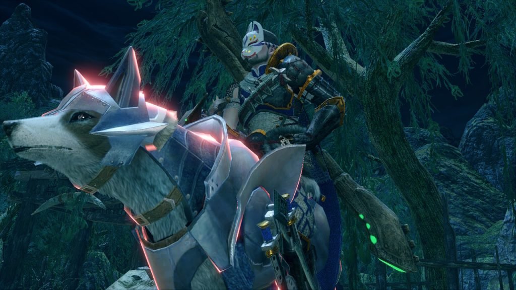 Nuestro aguerrido cazador acompañado de su fiel canyne en la Review de Monster Hunter Rise
