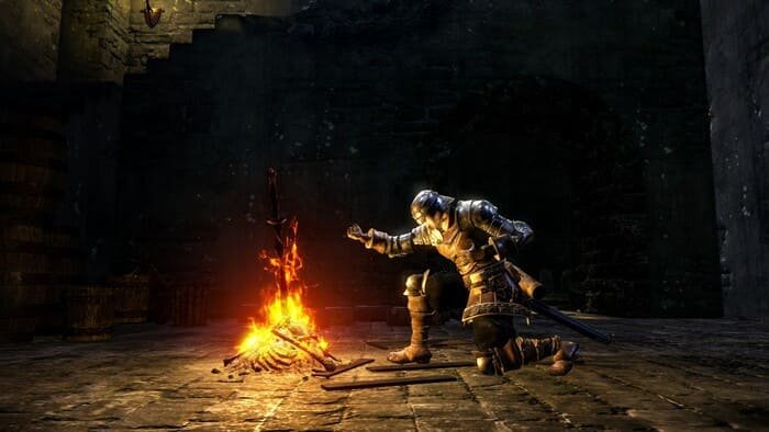 Personaje en hoguera para dark souls no volverse hueco