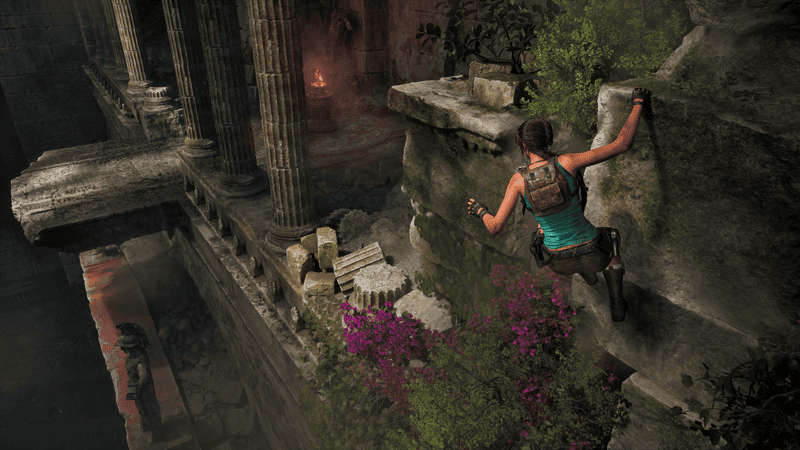 Gameplay de Tomb Raider Legacy of Atlantis Gamescom 2026. Peli o Manta. Lara durante plataformas
